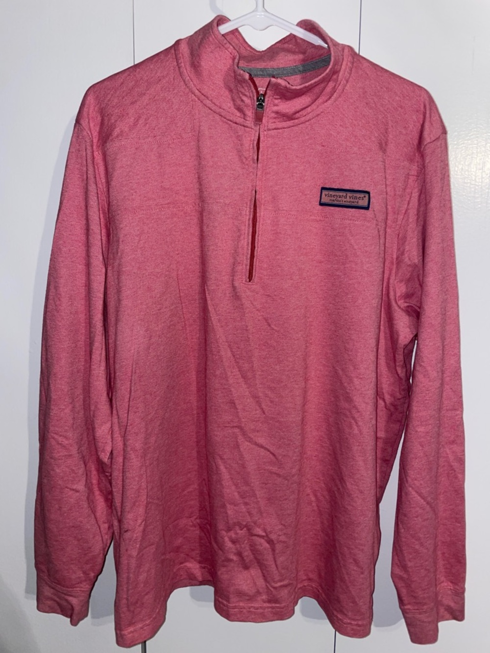 Vineyard Vines Heathered Rose Quarter-Zip Pullover